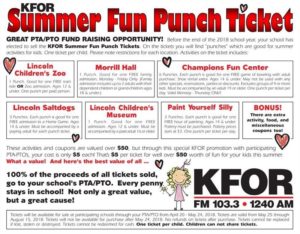 KFOR Summer Fun Punch Ticket